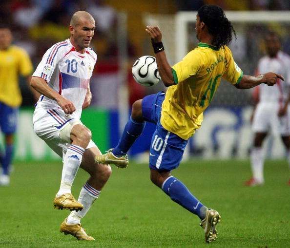 Ronaldinho and Zinedine Zidane