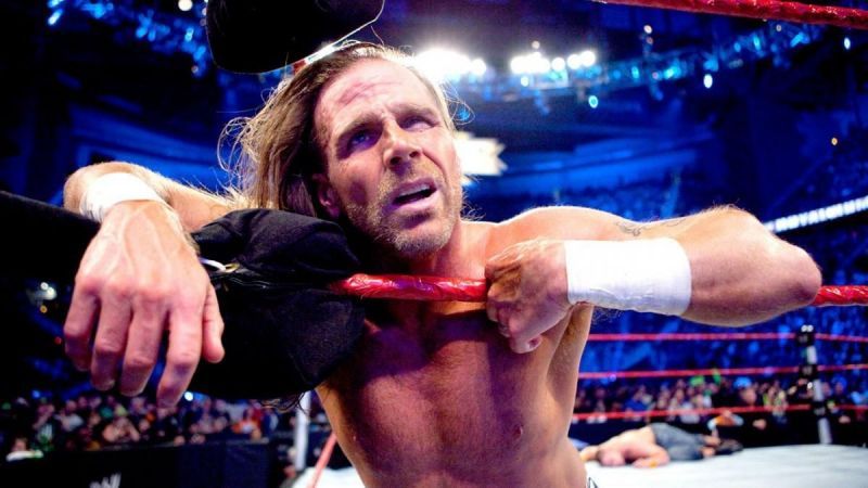 Shawn Michaels in pain during the 2010 Royal Rumble