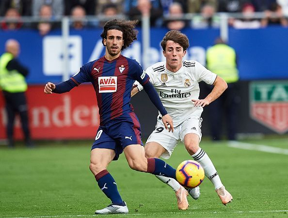 Marc Cucurella playing for Eibar against Real Madrid.&Acirc;&nbsp;