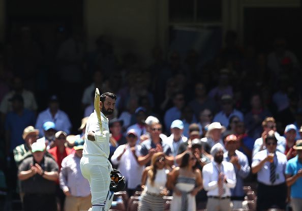 Pujara continued to pile on the runs, finishing at a massive 193   