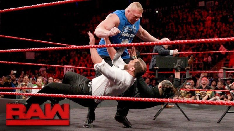 Brock Lesnar would destroy the entire Locker Room to send a message to Shane McMahon