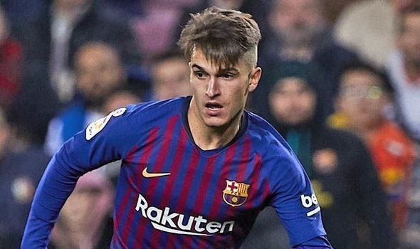 Denis Suarez looks on during a match with FC Barcelona