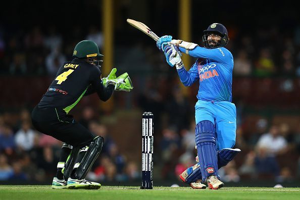 Dinesh Karthik averages 38.73 in 18 ODI innings at no 4