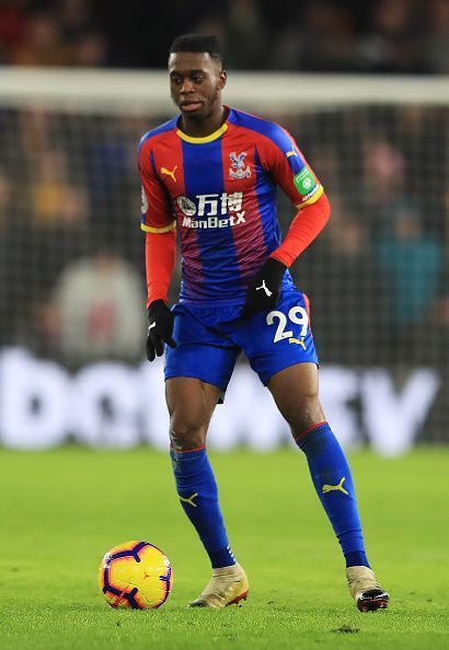 Aaron Wan-Bissaka in action for Crystal Palace this season.