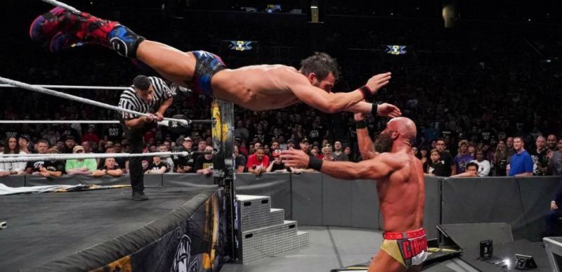 Johnny Gargano and Tommaso Ciampa in battle