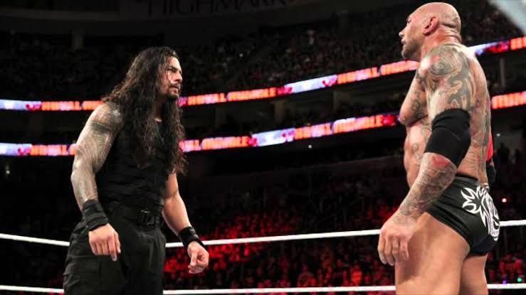 Roman staring down Batista!