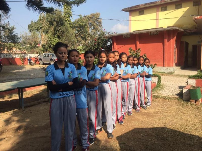 Young girls in Cricket Corner's jersey, supporting the campaign