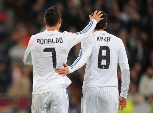 Cristiano Ronaldo and Ricardo Kaka played together at Real Madrid