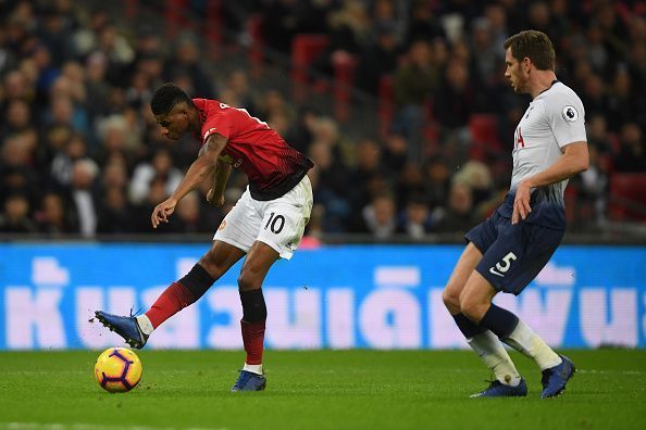 Rashford scored the solo goal in the game