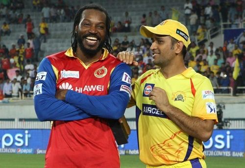 Chris Gayle and MS Dhoni