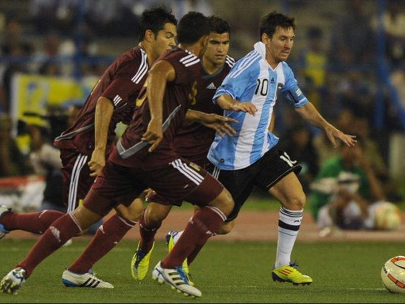 Argentina played Venezuela at the Salt Lake stadium