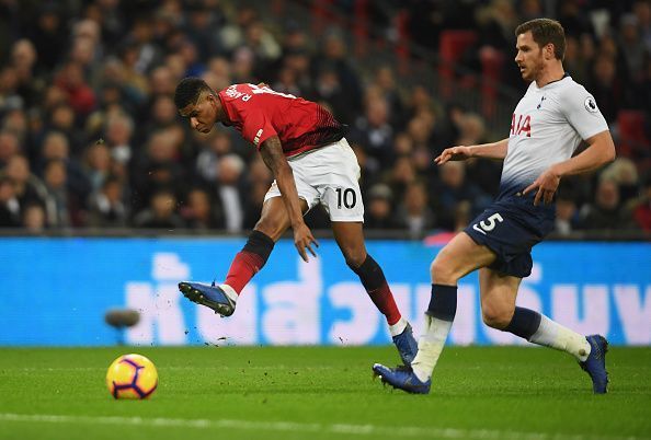 Tottenham Hotspur v Manchester United - Rashford Sends One in