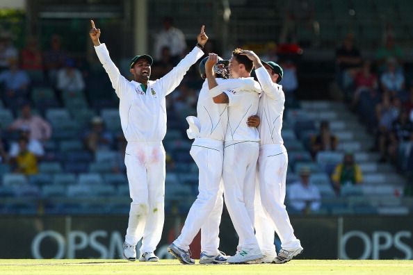 South Africa celebrate a hard-fought series victory