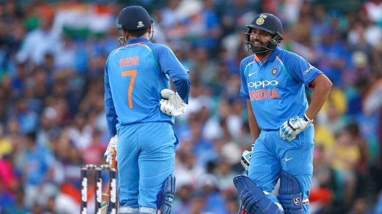 MS Dhoni and Rohit Sharma