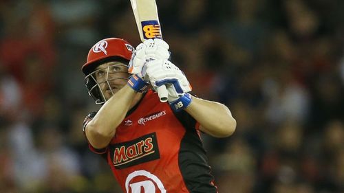 Aaron Finch in action for the Melbourne Renegades