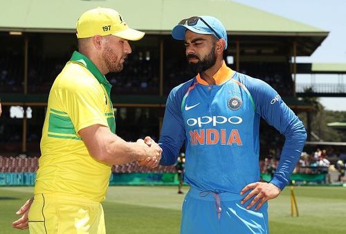 The two Captains - Virat Kohli and Aaron Finch