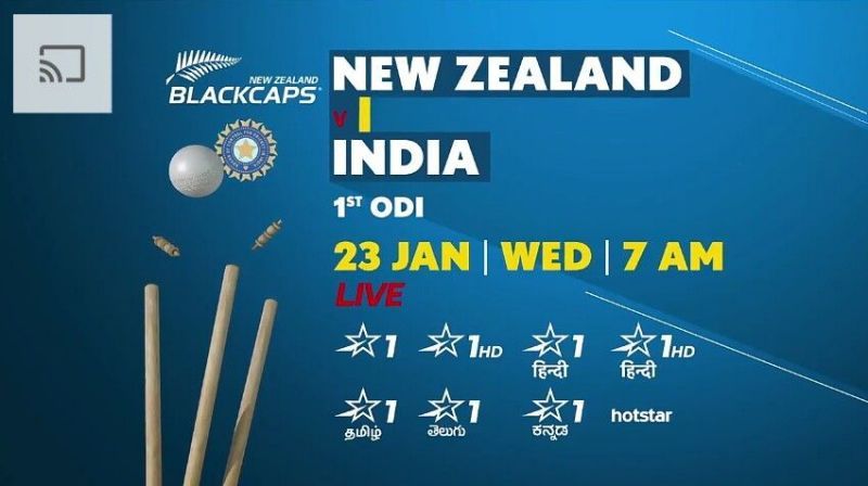 The official broadcaster Star Sports has dedicated seven channels for the India tour of New Zealand 2019.