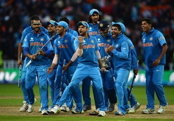 The jersey worn by the Indian side during the ICC Champions Trophy was quite similar to the one worn during the 2011 World Cup