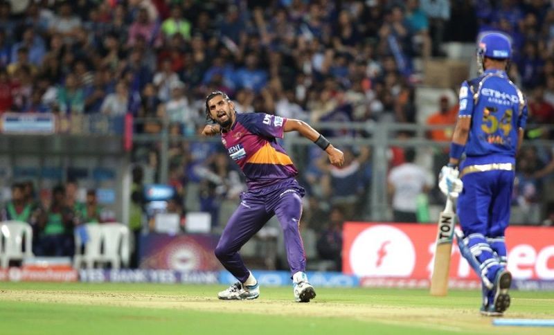 Ishant Sharma celebrates Lendl Simmons&#039; wicket