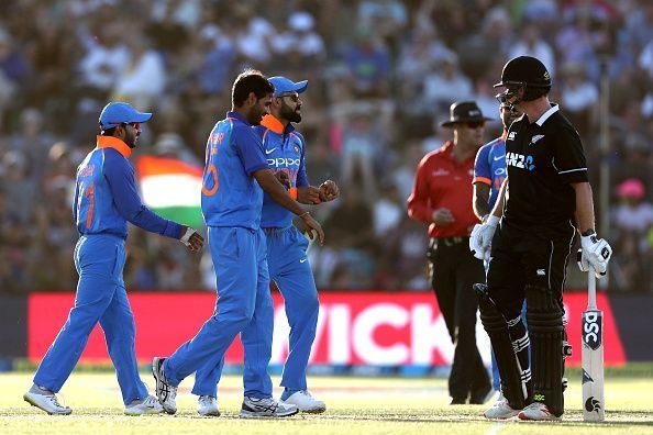 India&#039;s bowlers have proved far too strong for New Zealand&#039;s usually powerful batting lineup.