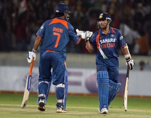 Sachin Tendulkar and MS Dhoni