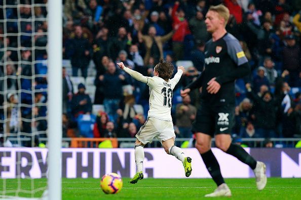 Modric's goal put the game out of Sevilla's reach. They were not decisive enough in the opposition half and hardly had an intent to attack.