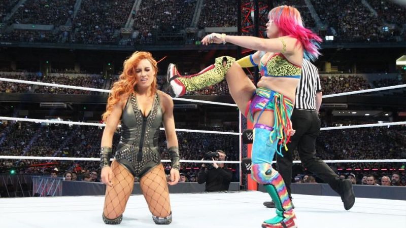 Asuka strikes Becky