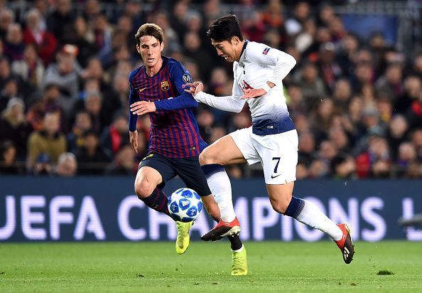 Juan Miranda against Tottenham in UEFA champions league. 