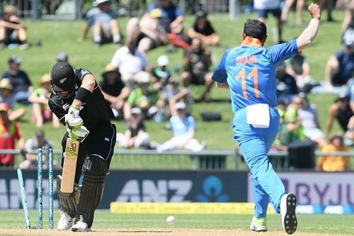 Shami's 100th ODI wicket was a big one, New Zealand's fourth highest run-scorer Martin Guptill.