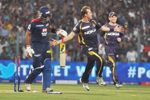 Brett Lee bowled one of the best balls in IPL 2013 to dismiss Unmukt Chand for a golden duck.