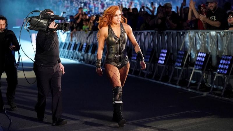 Becky Lynch enters the Women&#039;s Royal Rumble match.