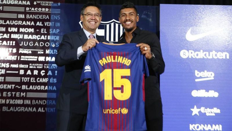 Paulinho signed for Barcelona in the summer of 2017