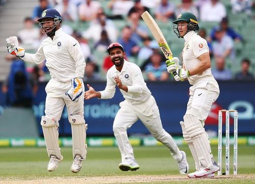 Rishabh Pant celebrates after Tim Paine's wicket