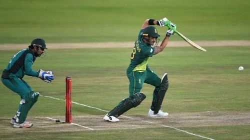 Faf du Plessis remained not out on 50.