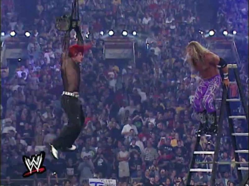Jeff Hardy is inches away from winning TLC II, but Edge is about to spoil those plans.