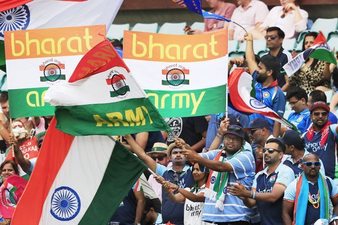 The Bharat Army has decorated the SCG with the tri-colour. Picture Source - Rediff