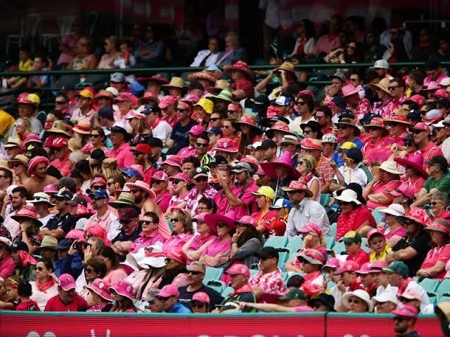 Fans on pink day