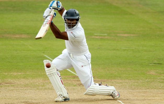 Kumar Sangakkara with his trademark cover drive