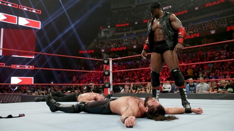 Lashley obliterates Rollins...