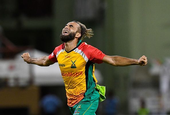 Imran Tahir setting off in celebration