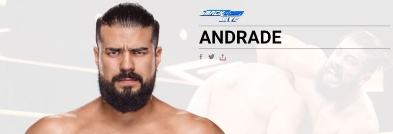 Andrade's profile on WWE.com