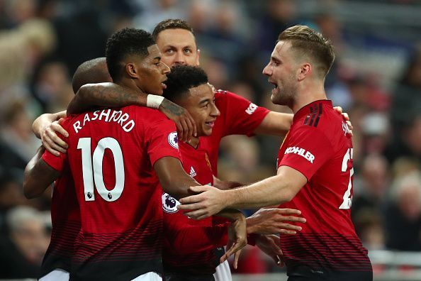 Tottenham Hotspur v Manchester United - Rashford Celebrating after a Brilliant Goal