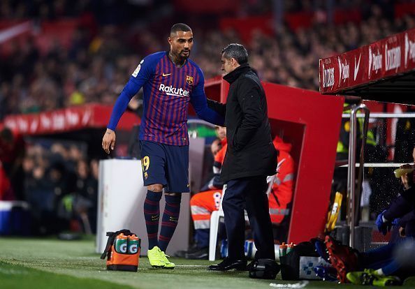 Kevin-Prince Boateng made his debut for Barcelona
