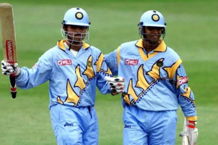 Sourav Ganguly and Rahul Dravid during 1999 World cup against Sri Lanka