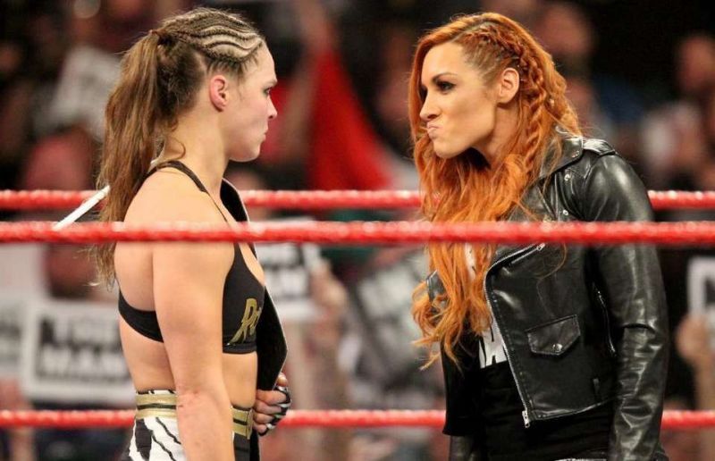 Ronda Rousey confronts Becky Lynch on Monday Night Raw