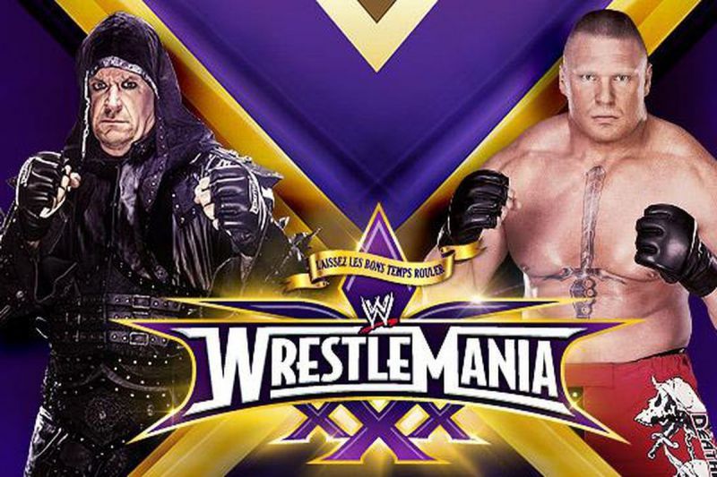 Image result for brock lesnar versus the undertaker wrestlemania 30