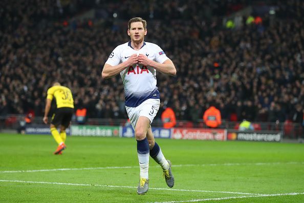 Vertonghen took his goal well and was Tottenham&#039;s best performer on a memorable night