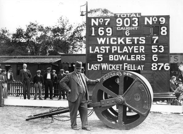 A scoreboard in olden times