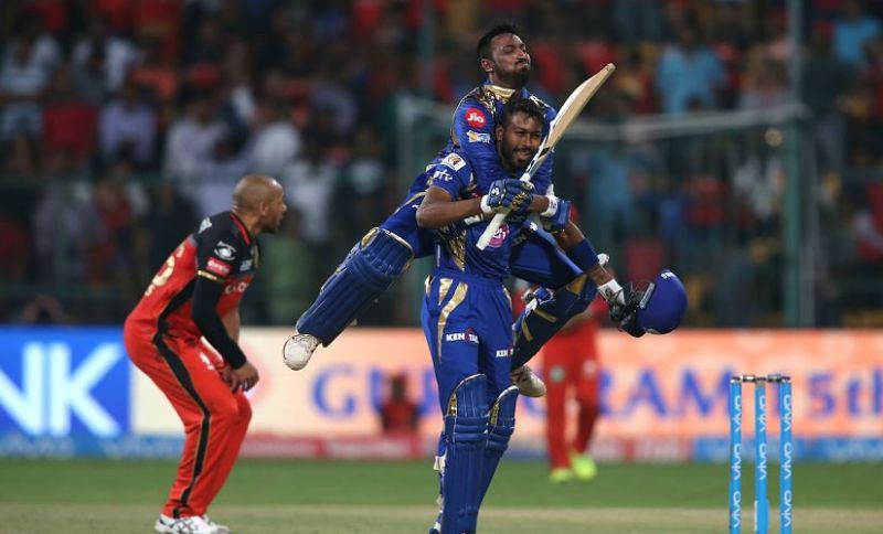 The Pandya brothers celebrate after finishing off a match