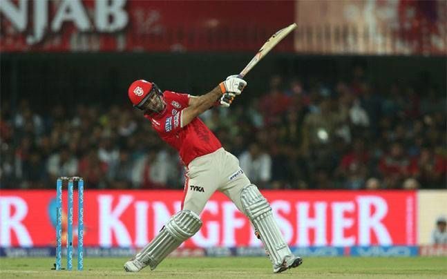 Maxwell&#039;s big innings could not help KXIP win the match against the Knight Riders